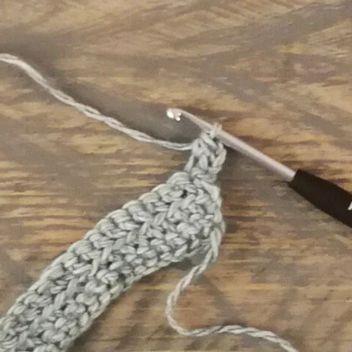 X-Halbes Stäbchen häkeln