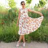 Tonatiuh Kleid und Top mit geschnürtem Rücken und Raffrock thumbnail number 3