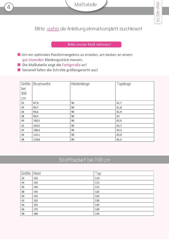 Ebook/Nähanleitung Top/Kleid Karla, Gr. 32-48 image number 2