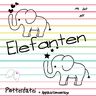 Elefant Elefanten Plotterdatei + Applikationsvorlage Kontur thumbnail number 1