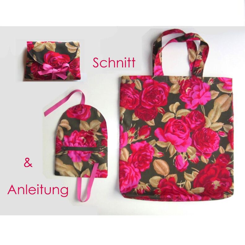 Nähanleitung Einkaufstasche + Schleifenhülle image number 1