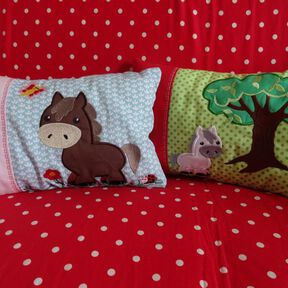 Stickdatei Taschenmotiv + Kissen Pferd ITH        