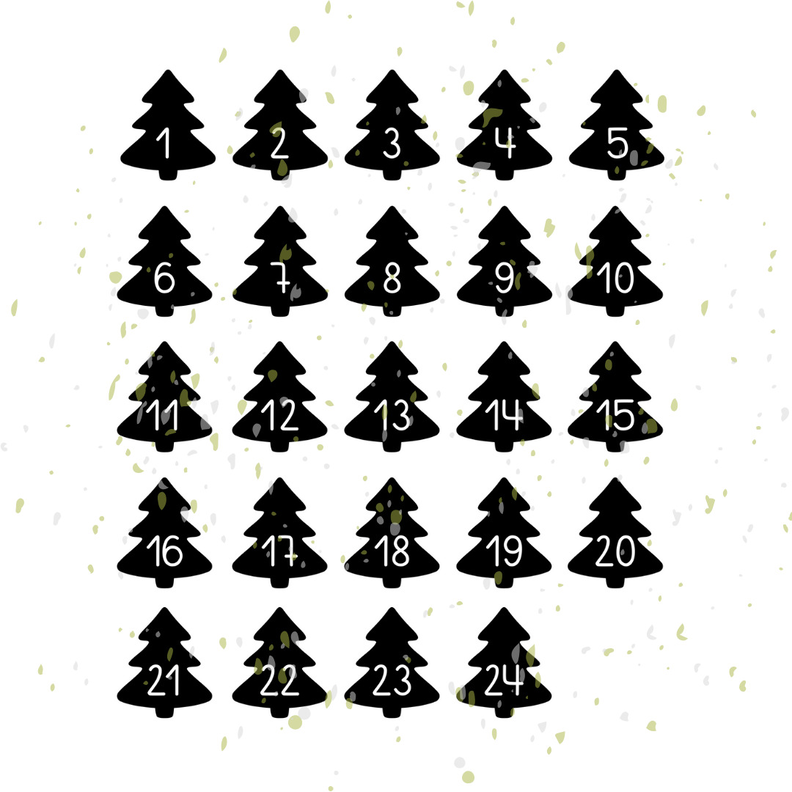 Adventskalenderzahlen Tannenbaum Plotterdatei | DIY Hunger image number 1