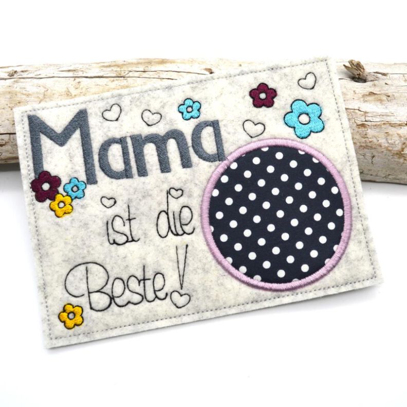 Stickdatei Mama Mug Rug Tassenteppich image number 1