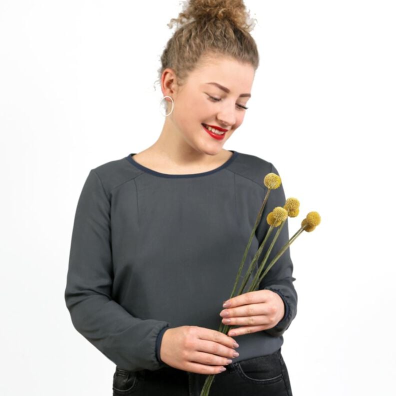 FRAU DANA - sportlich schicke Bluse mit Bündchen XS-XXL image number 1