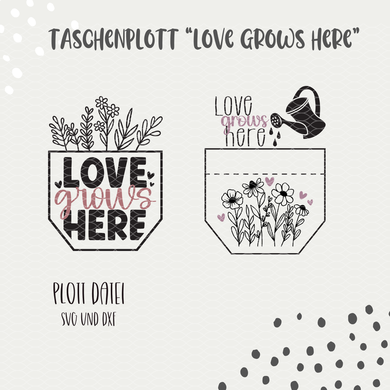  PLOTTDATEI - TASCHE "LOVE GROWS" image number 2
