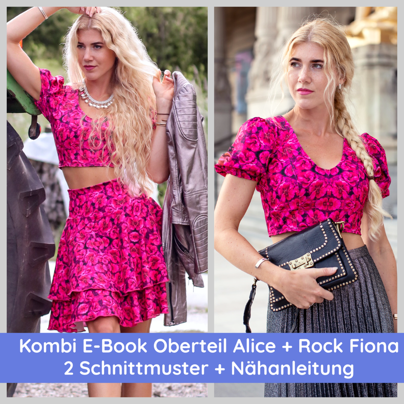 Kombi E-Book Oberteil + Rock Nähanleitung und Schnittmuster image number 1