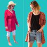 Sommer Kimono Bluse Kleid Jacke Cover-Up FLORES ♥Gr. 34-56 thumbnail number 3