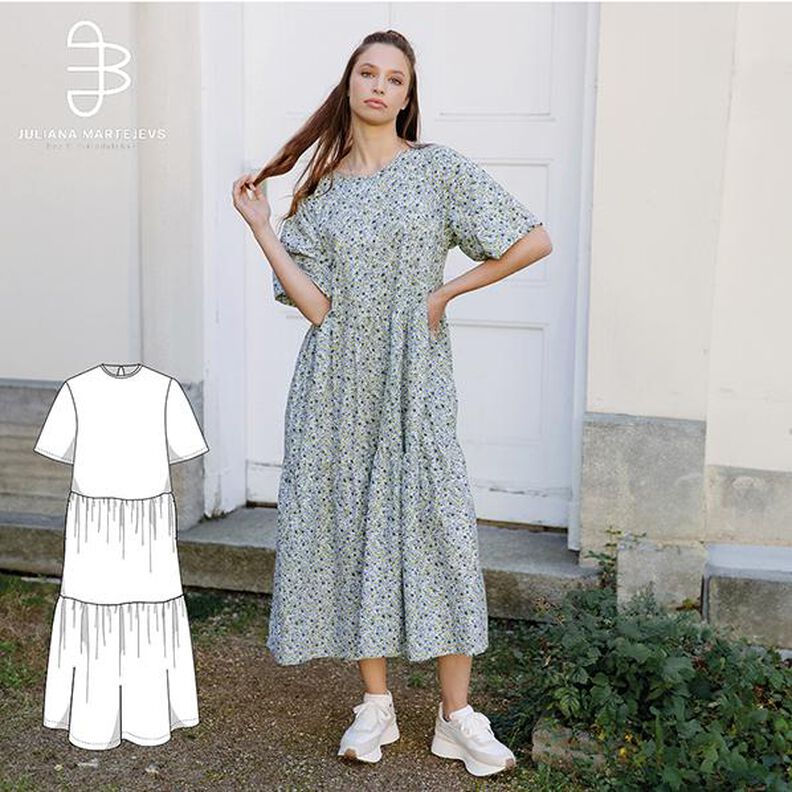 Midikleid Schnittmuster für Damen XS-XXXL, Video-Anleitung image number 1