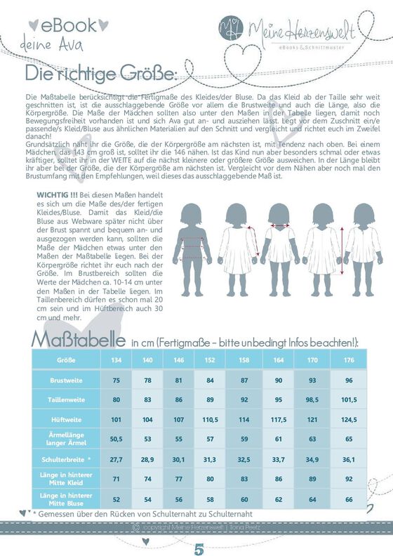 Kleid/Bluse Teens - Schnittmuster Gr. 134-176 -deine AVA #57 image number 2