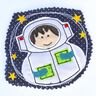 Stickdatei Astronaut doodle13x18cm 4erSET thumbnail number 1