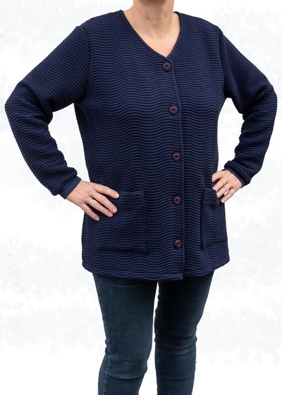 Damen Strickjacke „Nora“ mit Knöpfen BU 80-116, A4+A0 image number 5