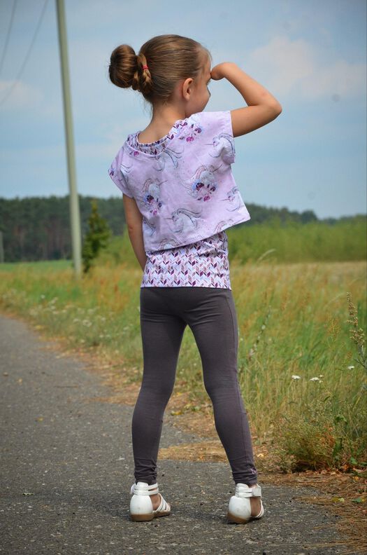 HOT CROP TOP Shirt mit Top Gr. 98 - 164 image number 5