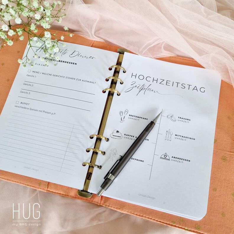 Hochzeitsplaner zum Ausdrucken für Größe A5 image number 7