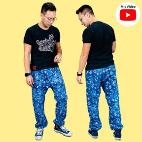 Herren Hose Unisex Jogginghose aus 1 Teil RAS ♥ Gr. S-XXXL
