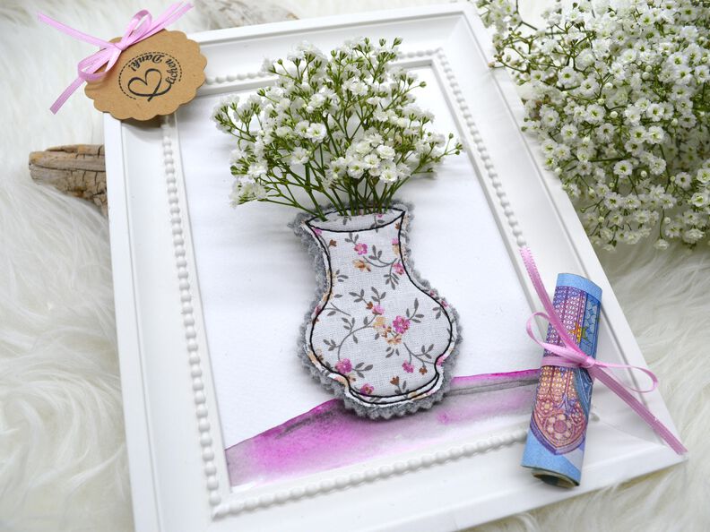 Stickdatei Wunscherfüller Vase Blumen für Dich image number 7