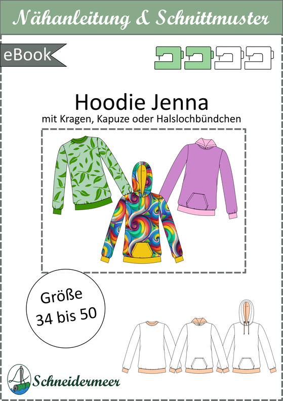 Jenna – Bequemer Damen Hoodie/Pullover BU 80-116, A4+A0 image number 11