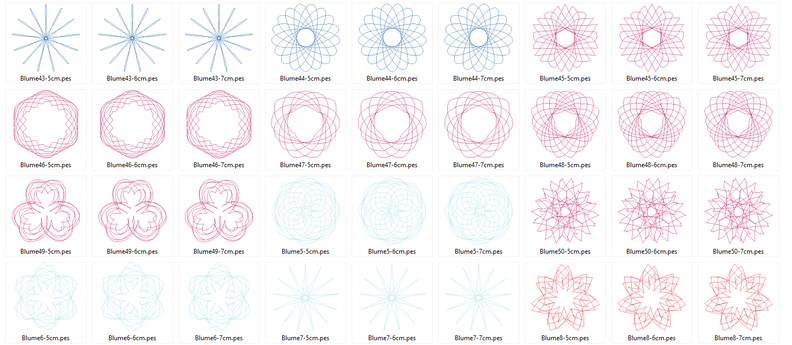 Stickdatei 49 Zirkel Mandala Blumen 5 - 7cm Teil 1 image number 4