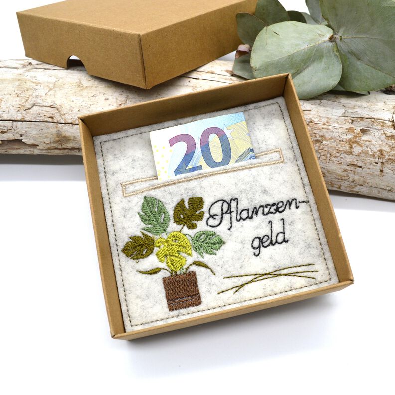 Stickdatei Grünpflanze Wunscherfüller Geld verschenken image number 3