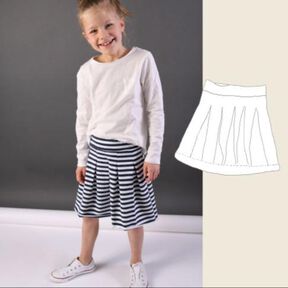  "Isabella Skirt" Sweat-Falten-Rock / Schnittmuster