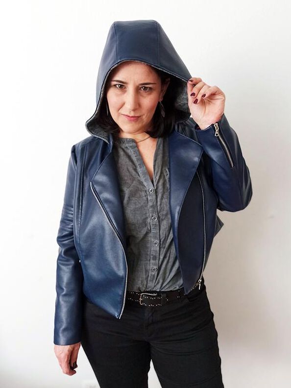 Jacke BIKER-Lola Gr. 34-54 PDF-Schnitt A4, A0 und Beamer image number 7