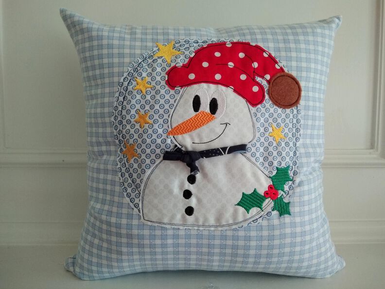 Stickdatei Schneemann doodle 3er SET 20x20cm image number 1