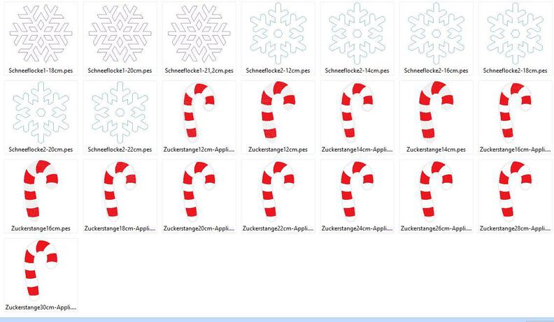 XXL Set Große Rentier Gesichter Stickdatei Weihnachten image number 9