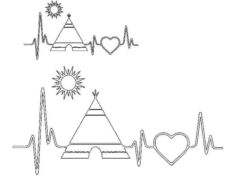 Stickdatei - Camping Liebe 8 Motive Linie Redwork image number 10