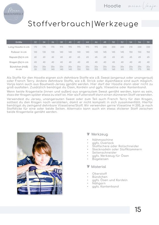 Hoodie Kinder & Damen Gr. 74-176 + Gr. 32-58 - VANJA image number 6