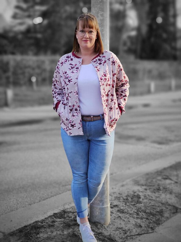 Raglan Blouson Maja Jacke Damen PDF Schnittmuster 34-50 image number 3