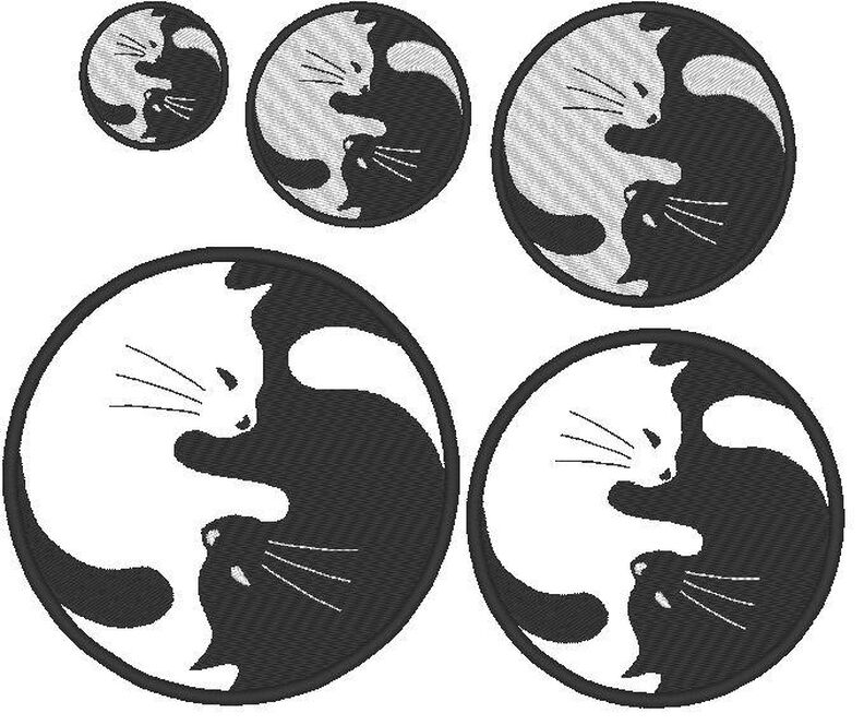 Stickdatei - Yin Yang Katze image number 4
