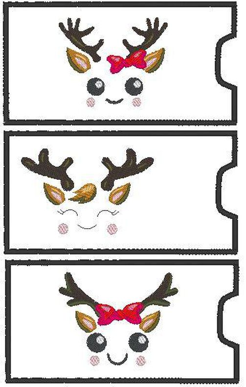 Schokoladen Verpackung Hülle Rentier Gesicht Weihnacht ITH image number 6