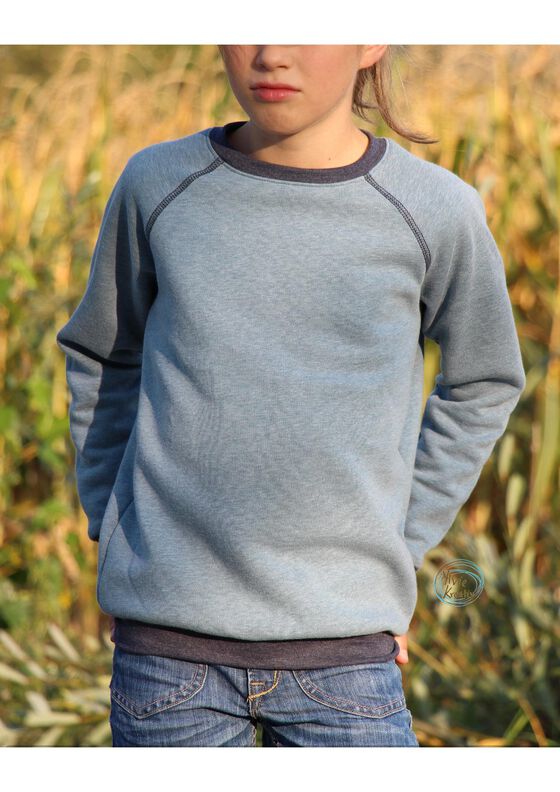 Raglan Sweater Farverig Gr. 56-170, A0 image number 7