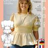 Bluse mit Schößchen Schnittmuster Damen XS-XXXL Minikleid thumbnail number 6