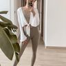 Crop Top Oberteil / Bolero mit Knotendetail - Gr. 34-50 thumbnail number 5