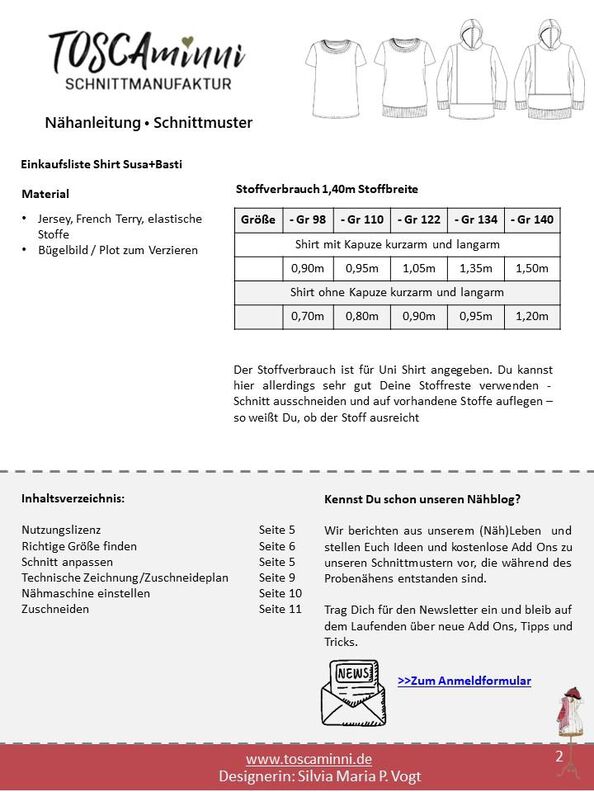 Shirt Susa+Basti Gr. 80-140 Schnittmuster image number 10