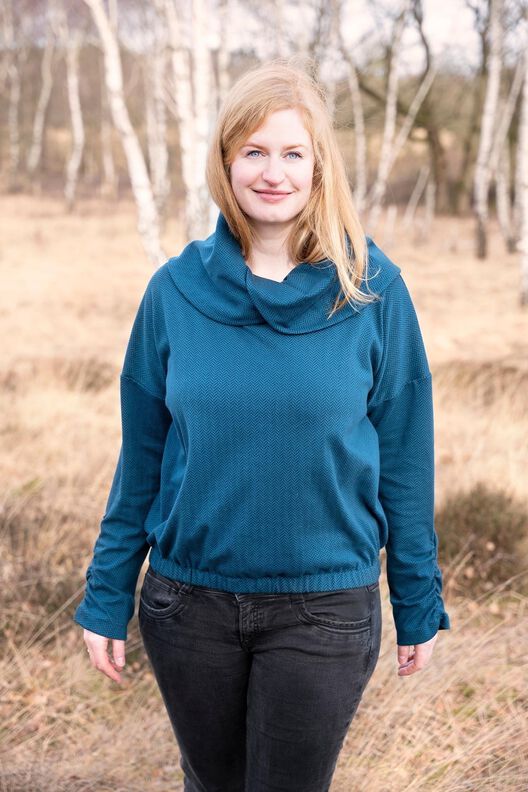 Sweater mit Kragen (34-58) LARANJA Schnittmuster image number 4