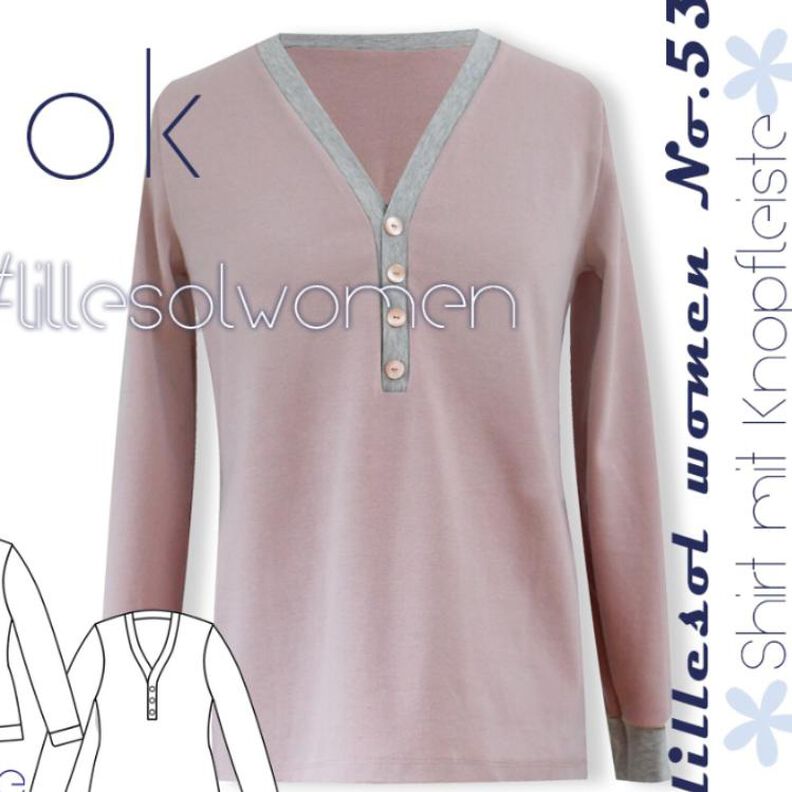 Ebook/Schnittmuster lillesol women No53 Shirt Knopfleiste image number 1