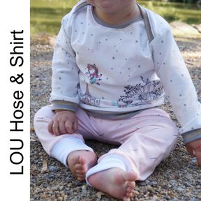 Newborn-Set LOU Hose+Shirt  Gr. 50-92 icl. gratis Plottdatei