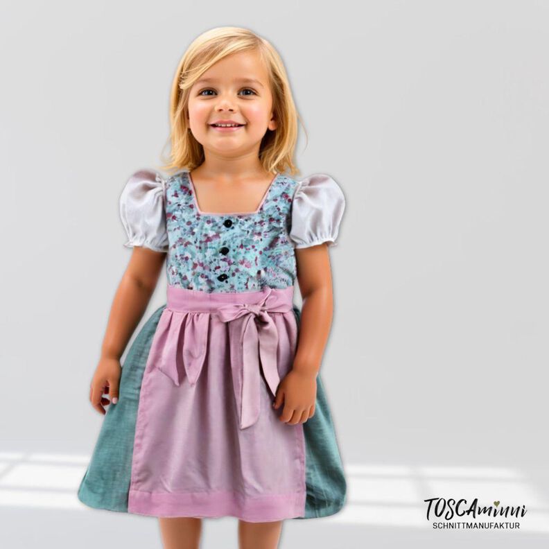 Kinderdirndl Resli 1 Gr. 80 -140 Schnittmuster A4/A0-Datei image number 9