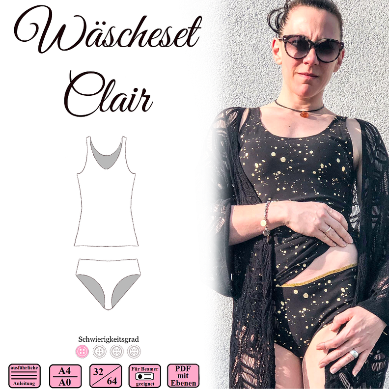 Wäsche-Set Clair - Ebook und Nähanleitung - Gr 32-64 image number 1