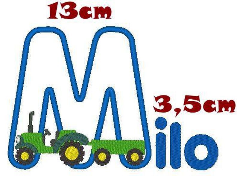 Stickdatei Traktor Alphabet 10cm 13cm + kl. Buchstaben image number 9