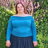 Schulterfreies T Shirt/ Off Shoulder Oberteil  Gr. 32-60 thumbnail number 7