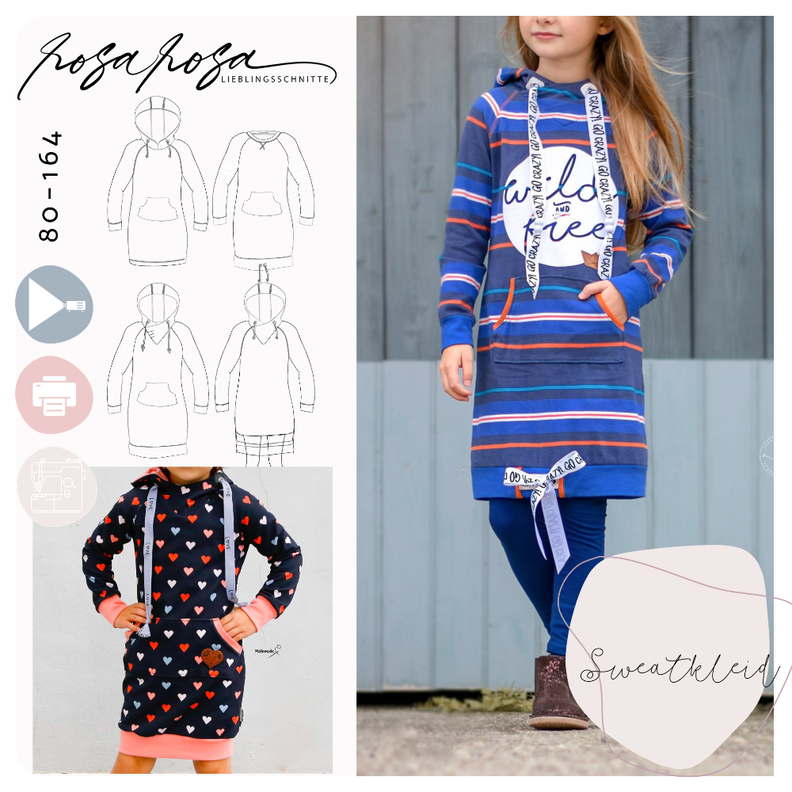 Sweatkleid 80-164 inkl. A4/ Beamer/ A0 image number 1