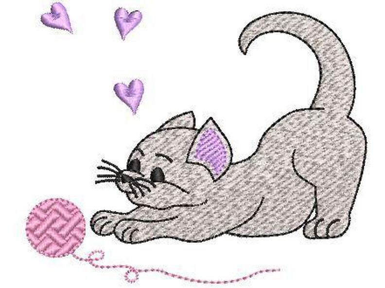 Stickdatei Katze Vollstick 10x10cm SET image number 3