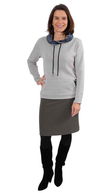 Schnittmuster Schalkragen Shirt "Lena", Gr. 158 - Damengr 46 image number 6