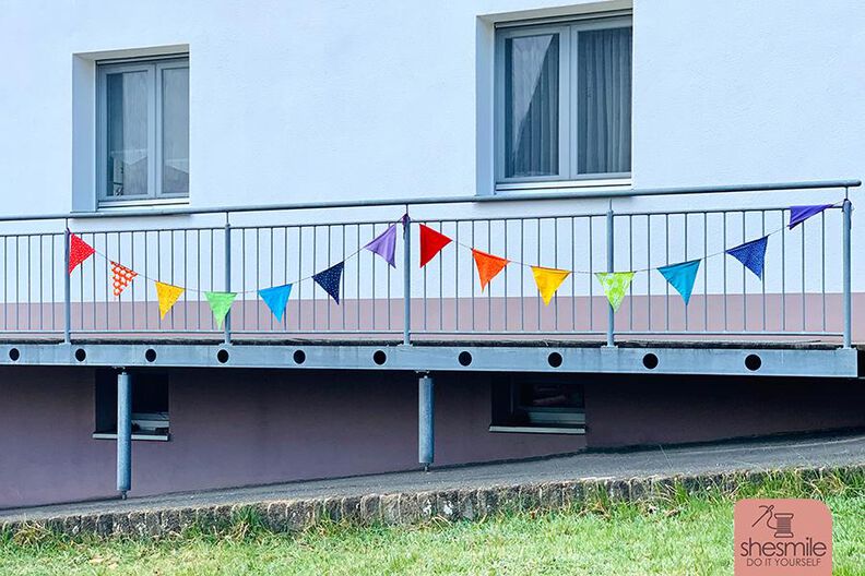 Wimpelkette "Regenbogen" (Nähanleitung und Schnittmuster) image number 4
