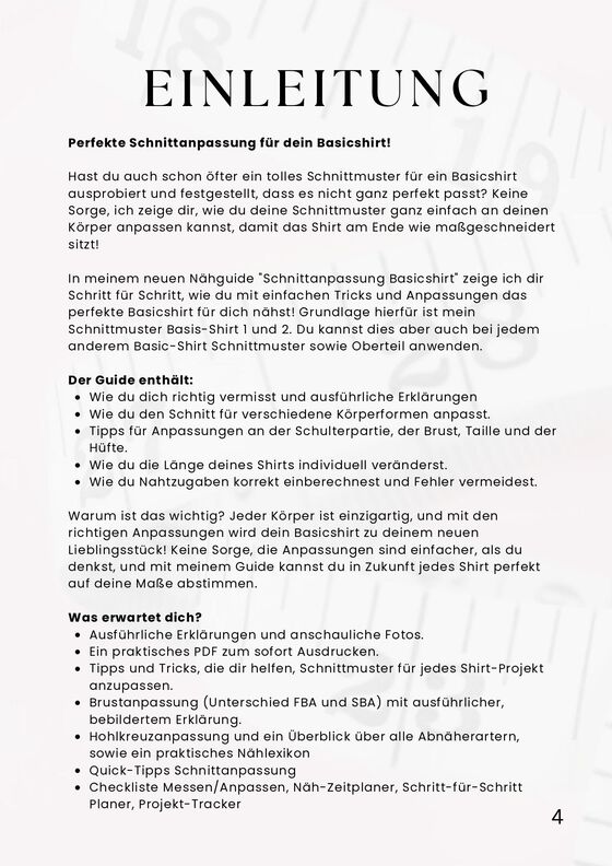  PDF Nähguide 7  - Schnittanpassung Shirts/Oberteile + Bonus image number 4