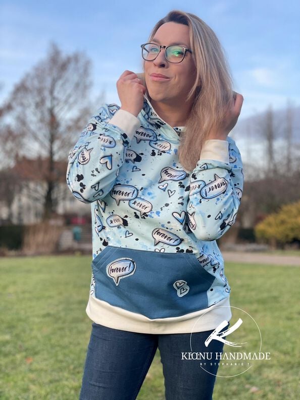 Kuschelhoodie Mia 34-48 inkl.A4, A0, Beamerdatei mit Ebenen image number 4
