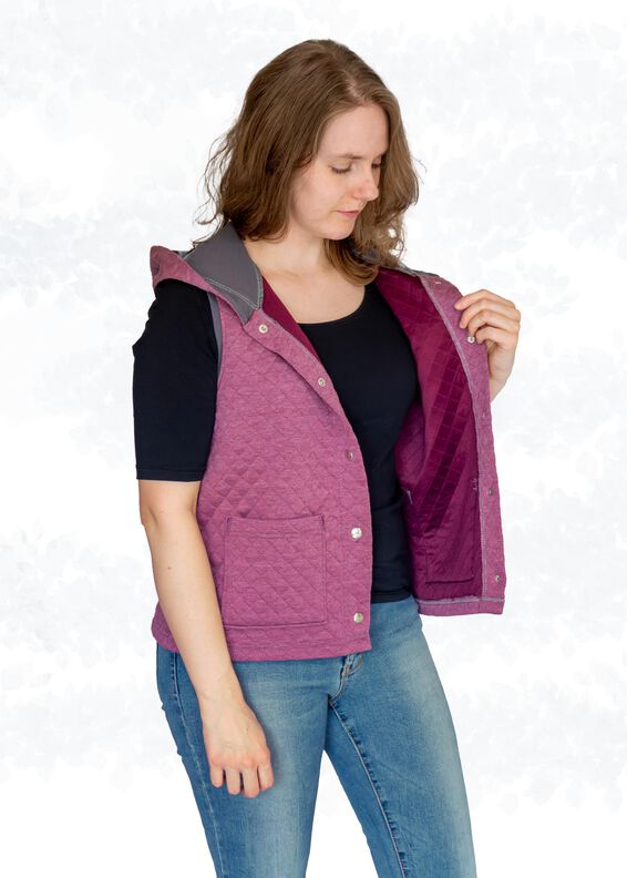 Cassie Sweatjacke/Weste mit Knöpfen BU 80-116, A4+A0 image number 4